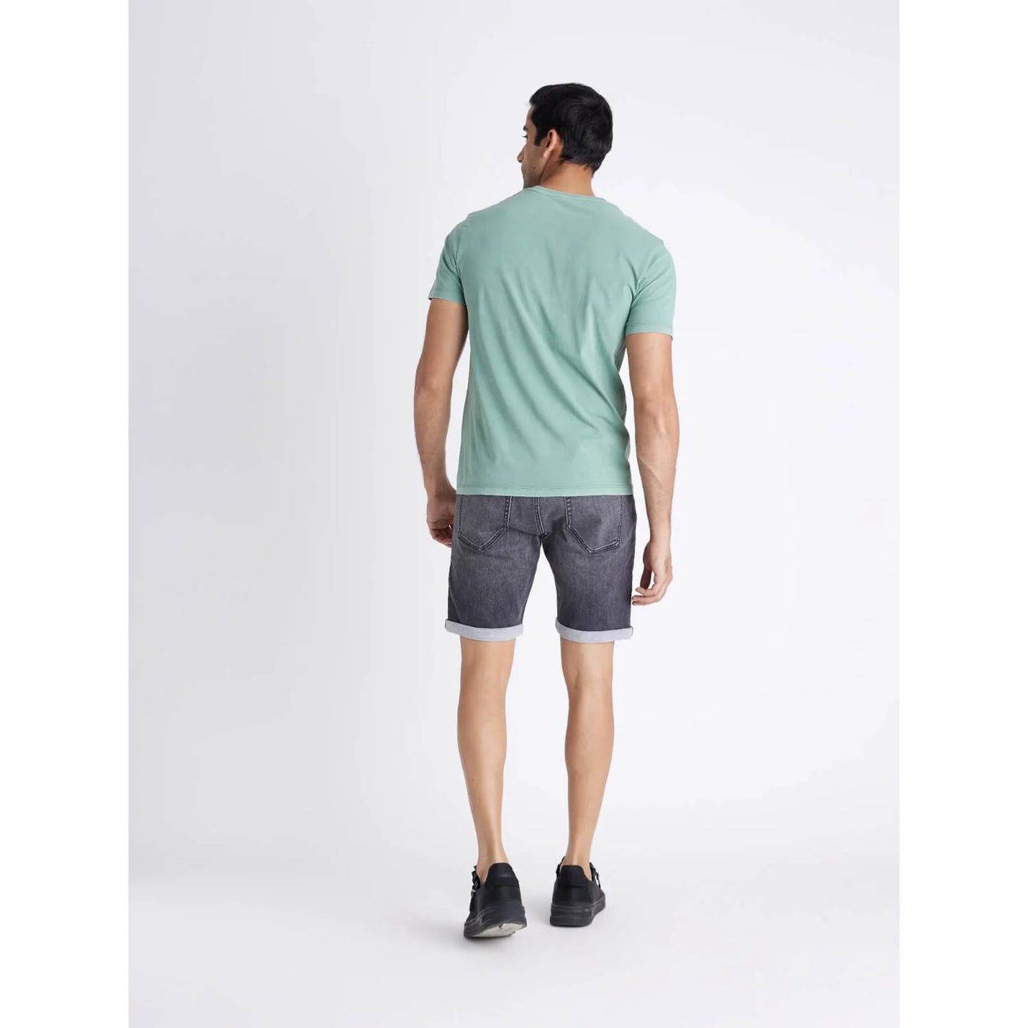 Green Solid Cotton T-shirt