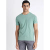 Celio* Solid Regular Fit Cotton Green T-Shirt