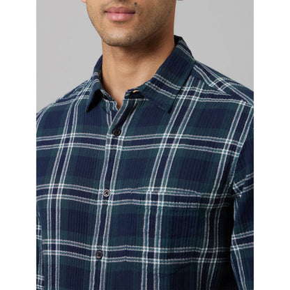 Green Checks Cotton Shirt