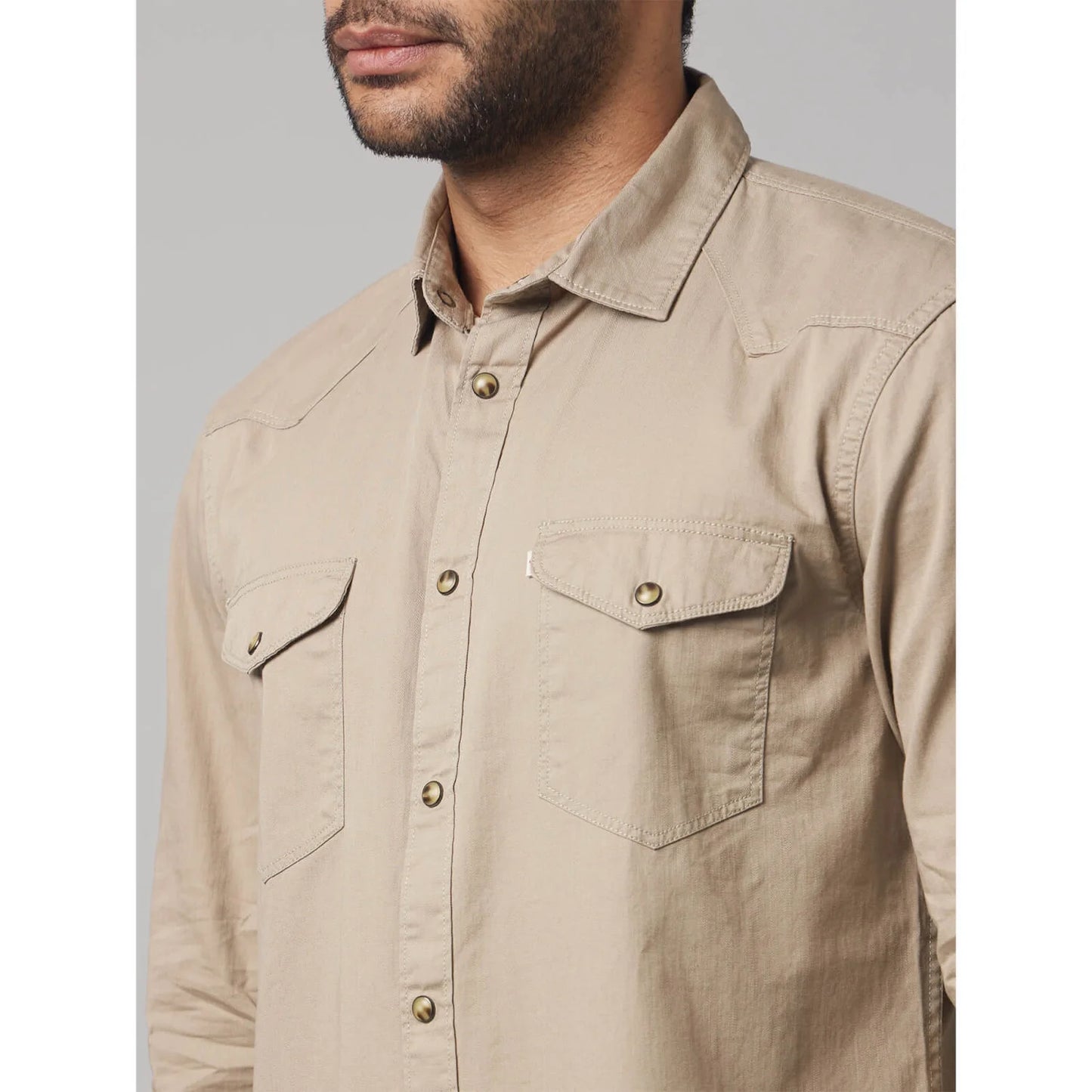 Green Solid Cotton Shirt