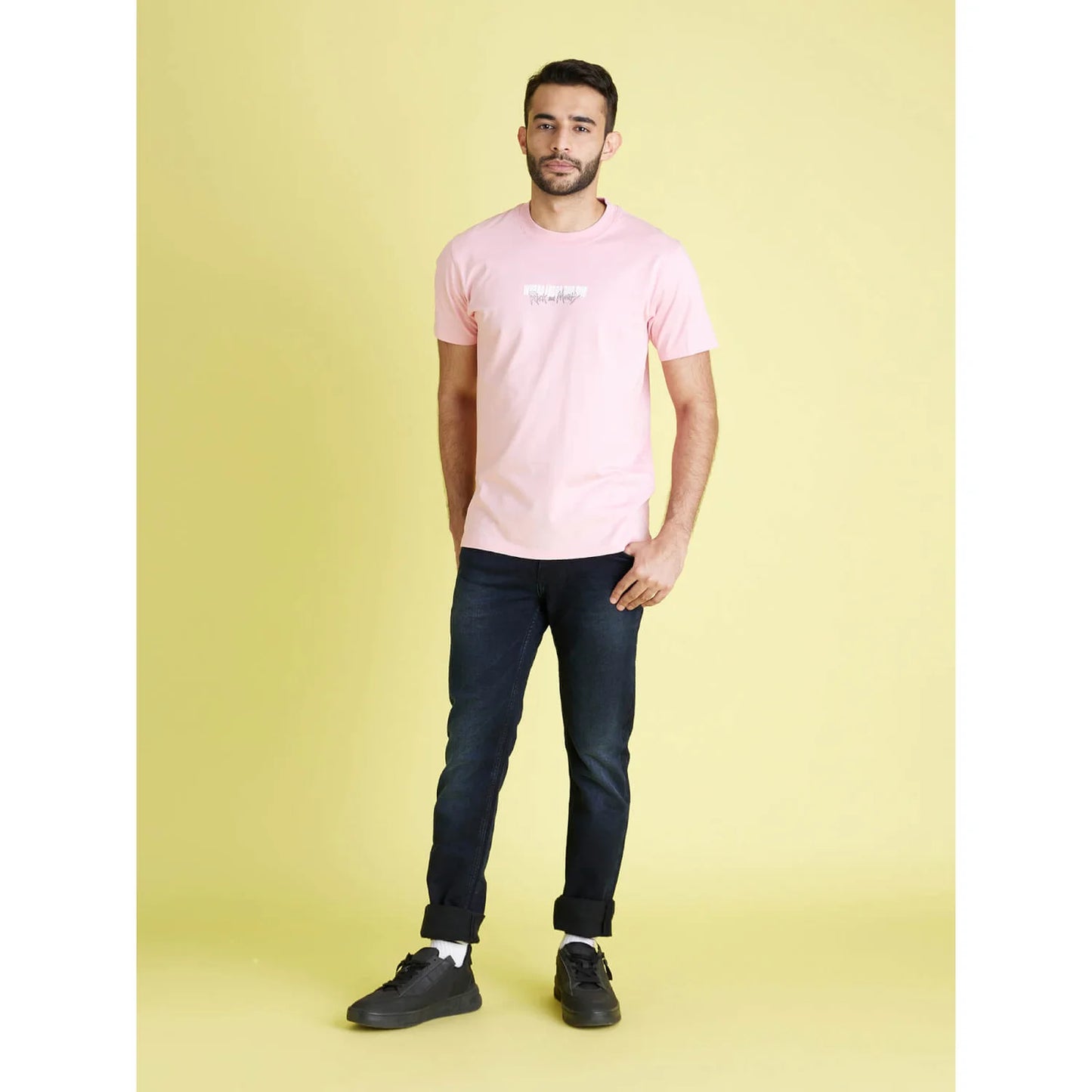 Rick & Morty - Pink Graphic Print Cotton T-shirt