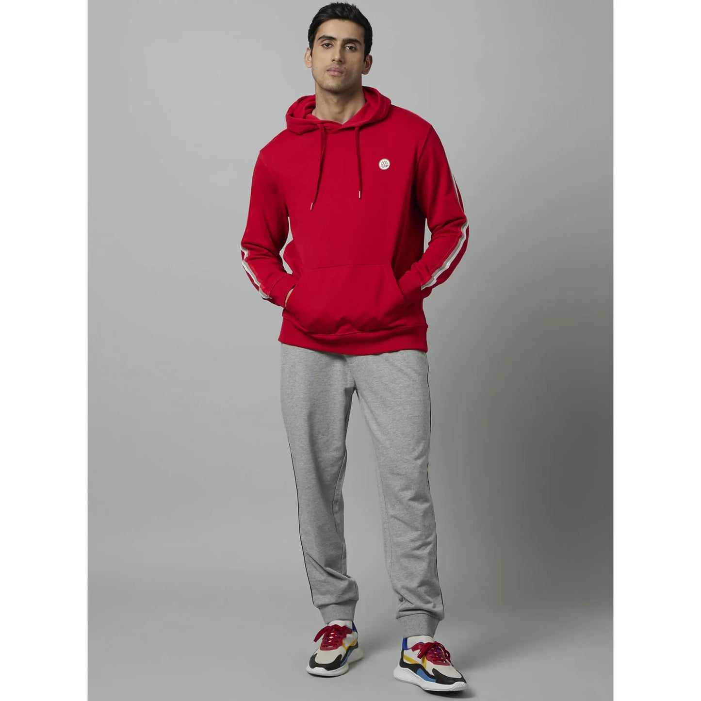 Chamonix - Red Cotton Hooded Sweatshirt