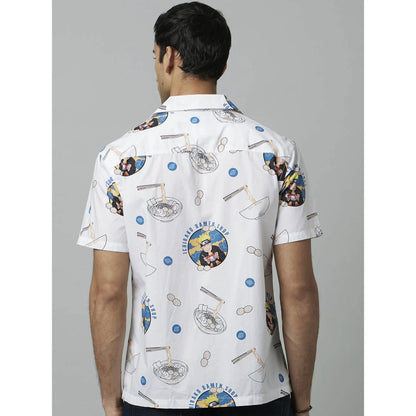 Naruto - White Graphic Cotton Shirt