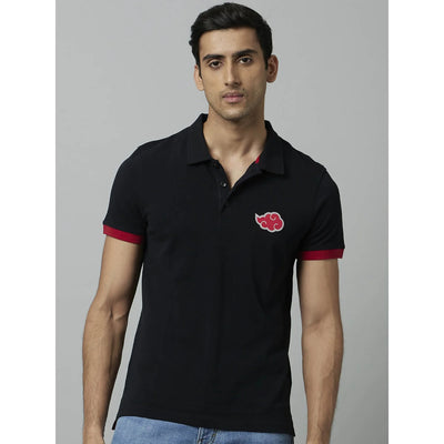 Celio* Naruto Regular Fit Cotton Black T-Shirt