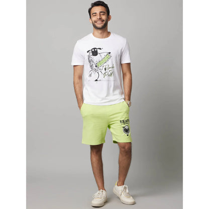 Shaun The Sheep White Printed Cotton T-Shirt