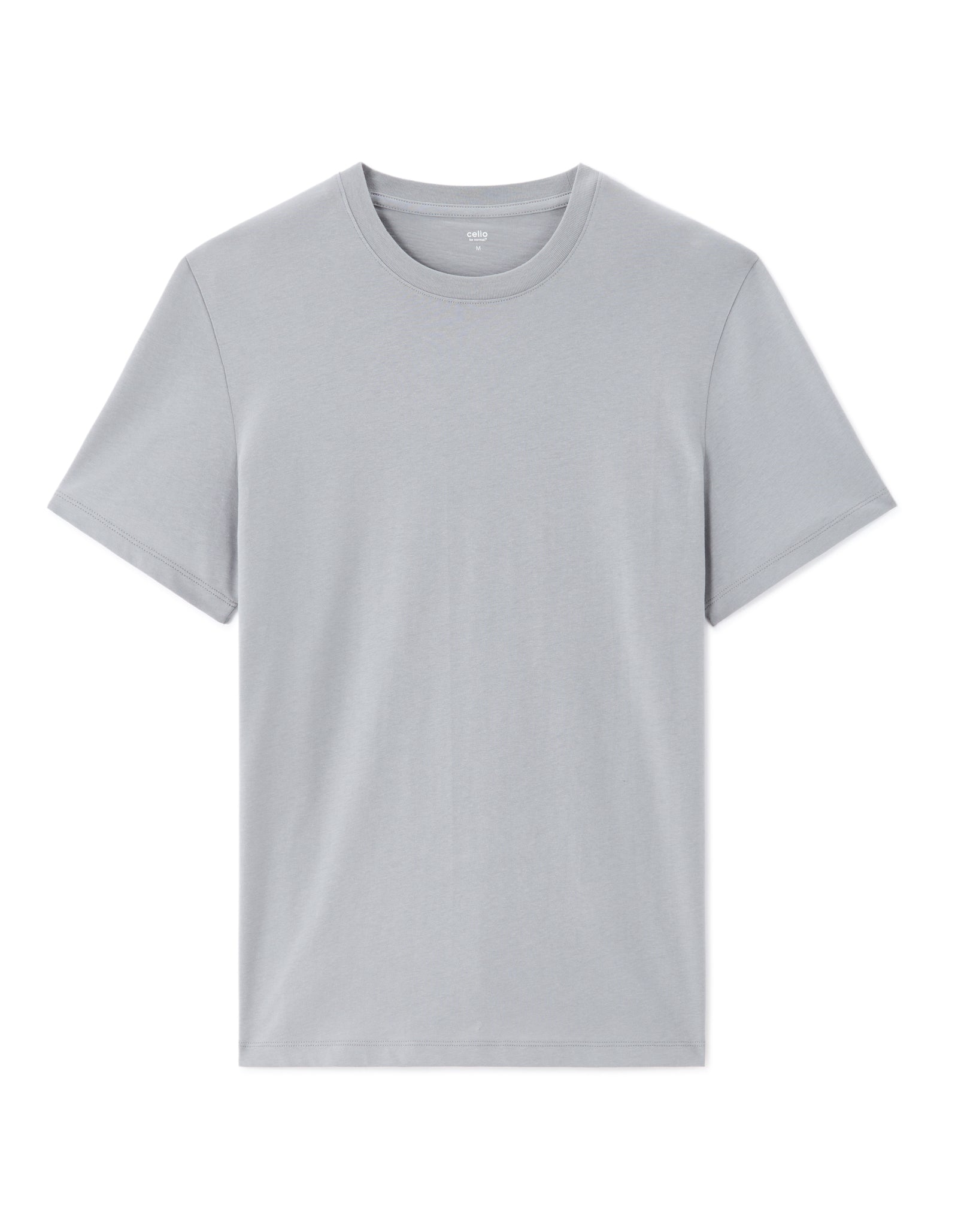 Celio Solid Straight Fit Cotton Grey Tshirts
