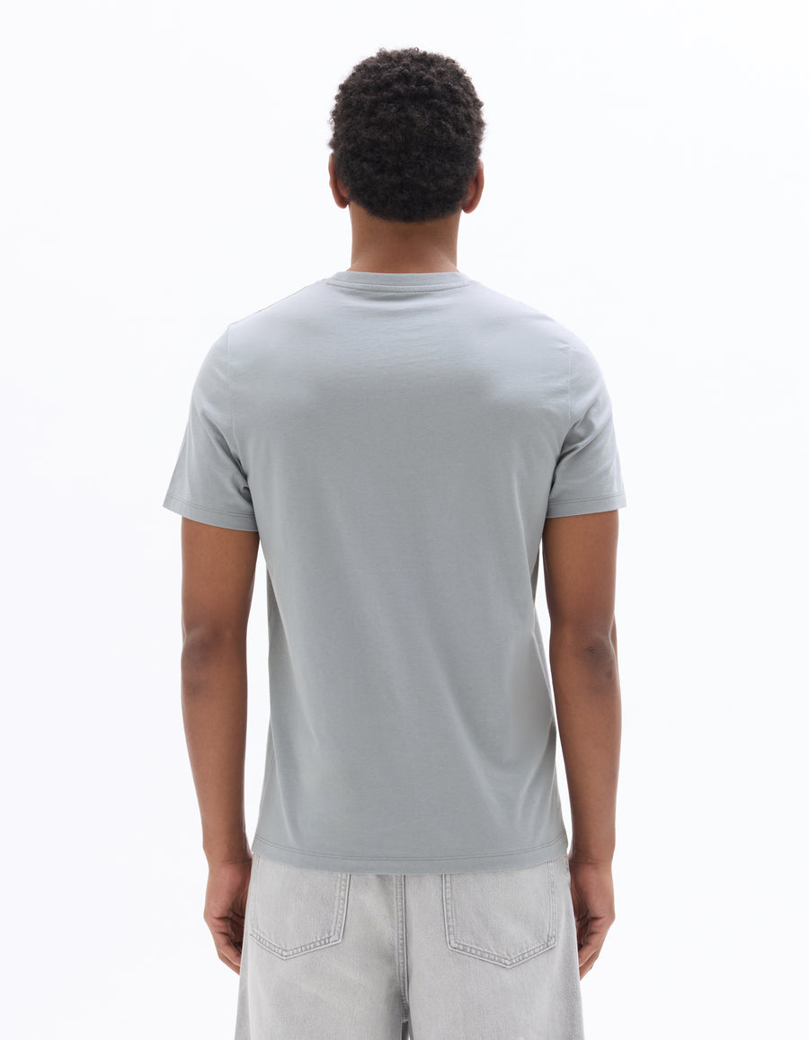 Celio Solid Straight Fit Cotton Grey Tshirts
