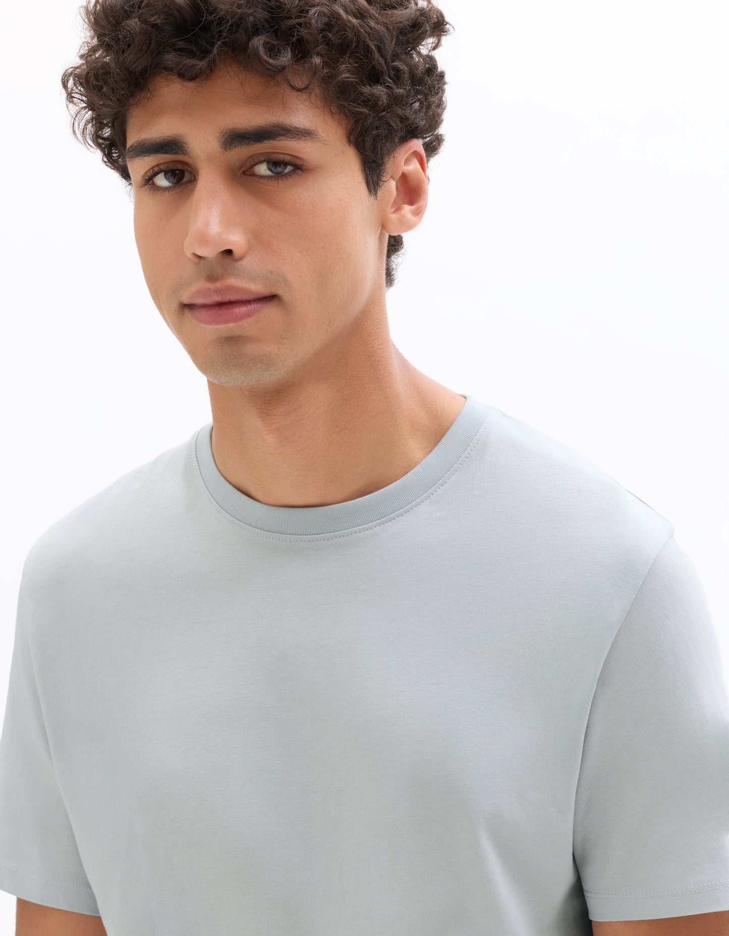 Straight Fit 100% Cotton Solid Crew Neck T-Shirts