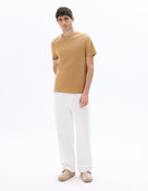 Straight Fit 100% Cotton Solid Crew Neck T-Shirts