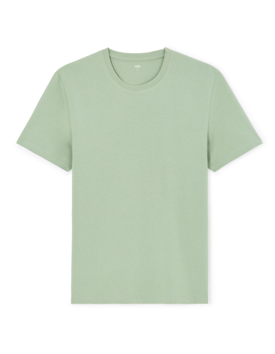 Straight Fit 100% Cotton Solid Crew Neck T-Shirts