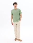 Straight Fit 100% Cotton Solid Crew Neck T-Shirts