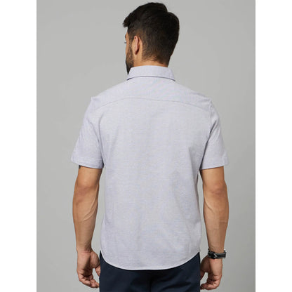 Grey Solid Cotton Shirt