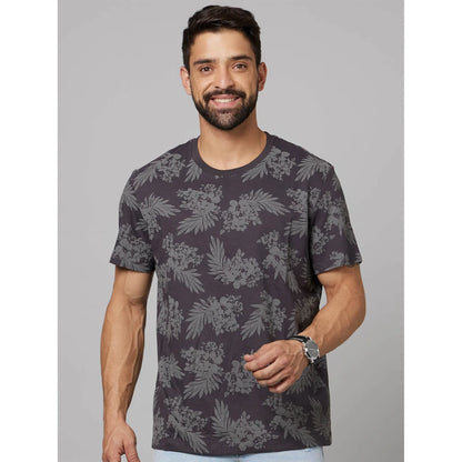 Multi Tropical Printed Cotton T-shirt