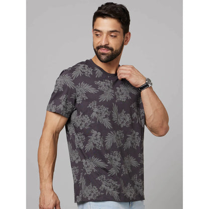 Multi Tropical Printed Cotton T-shirt