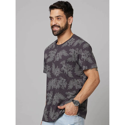 Multi Tropical Printed Cotton T-shirt