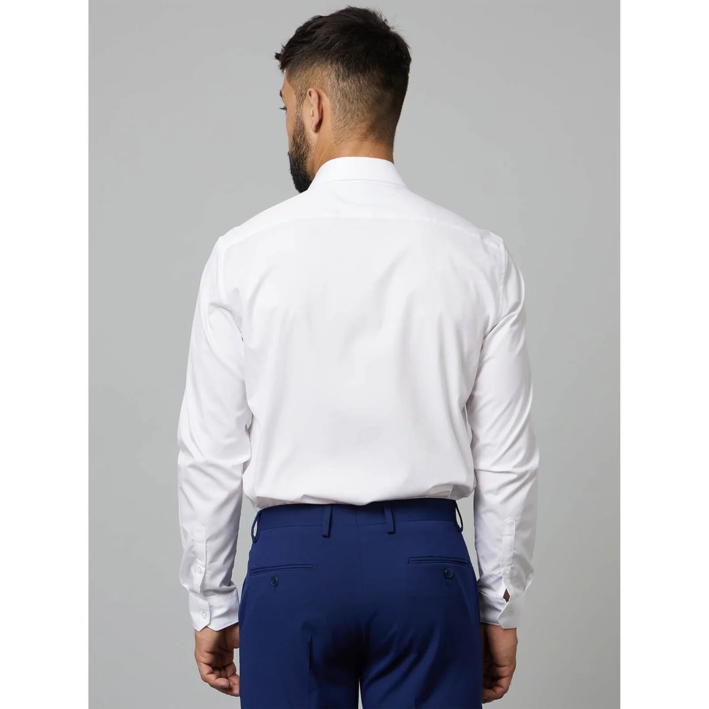 White Solid Cotton Shirt