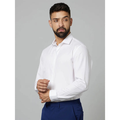 White Solid Cotton Shirt