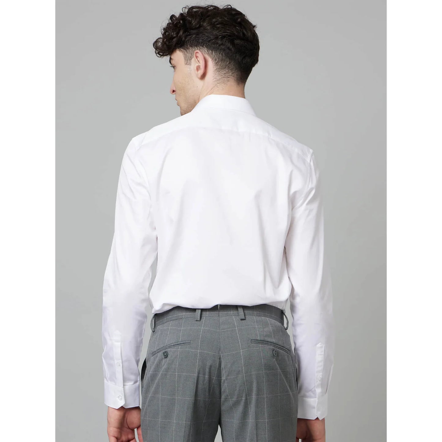 White Solid Cotton Shirt