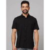 Celio* Solid Regular Fit Cotton Black Shirt
