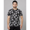 Celio* Conversational Regular Fit Cotton Black T-Shirt