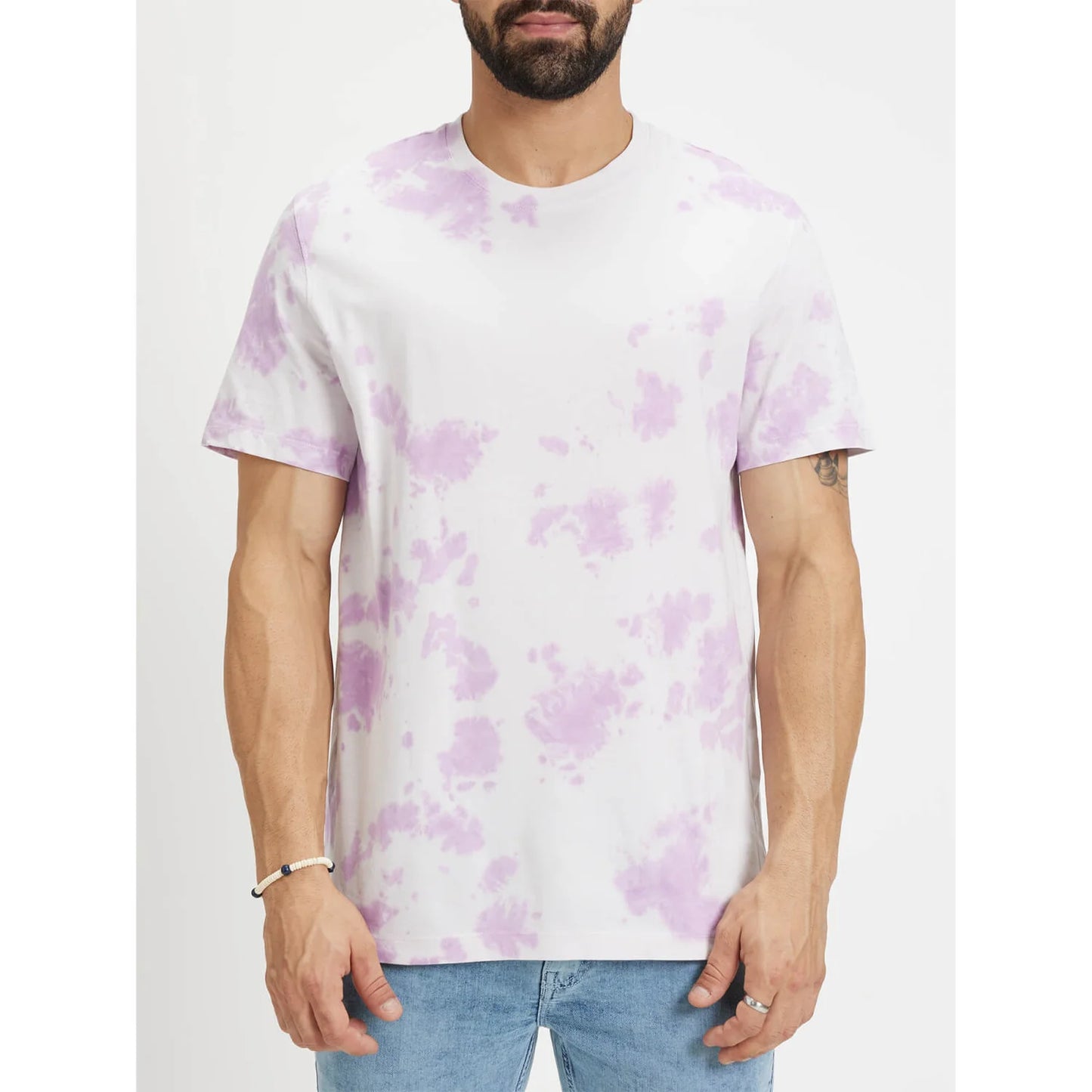 White Abstract Cotton T-shirt