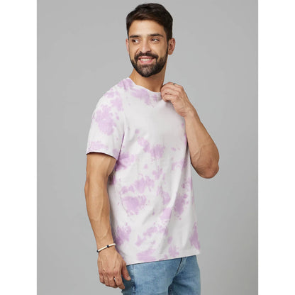 White Abstract Cotton T-shirt