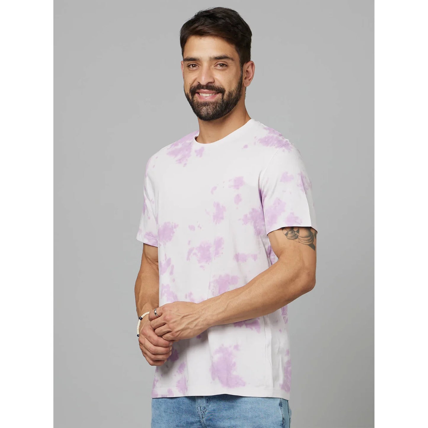 White Abstract Cotton T-shirt