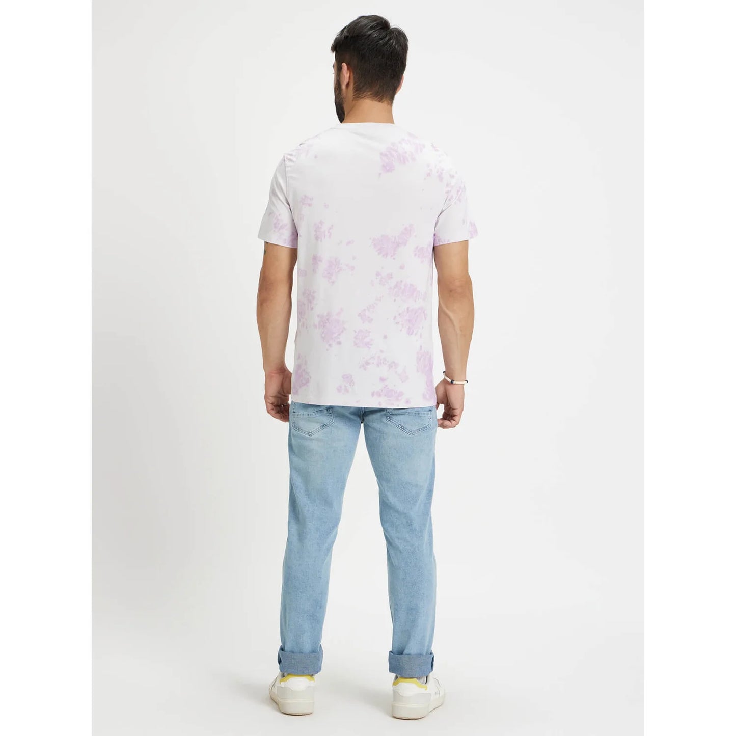 White Abstract Cotton T-shirt