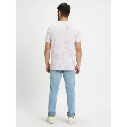 White Abstract Cotton T-shirt