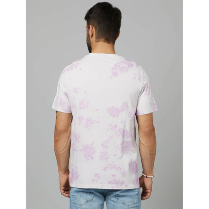 White Abstract Cotton T-Shirt