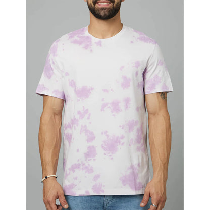 White Abstract Cotton T-shirt