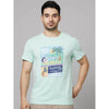 Celio* Graphics Regular Fit Cotton Green T-Shirt