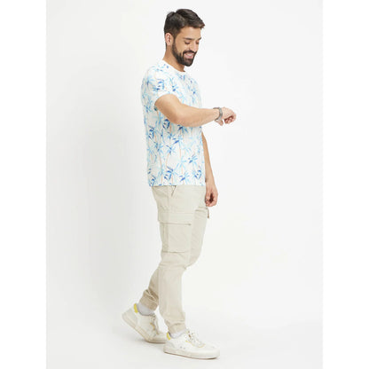 White Floral Cotton T-shirt