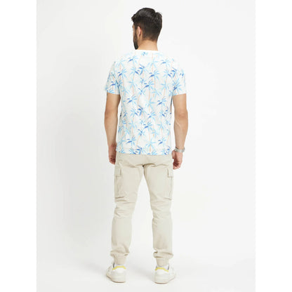 White Floral Cotton T-shirt