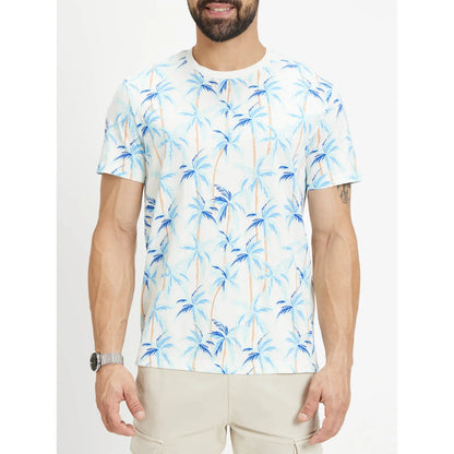 White Floral Cotton T-shirt