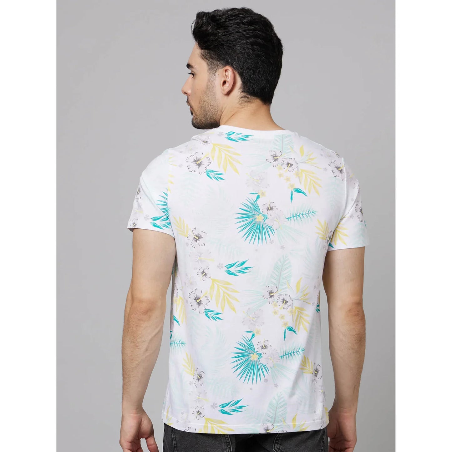 White Floral Cotton T-shirt