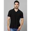 Celio* Solid Regular Fit Cotton Black T-Shirt