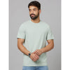 Celio* Solid Regular Fit Cotton Green T-Shirt
