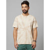 Celio* Tie Dye Regular Fit Cotton Beige T-Shirt