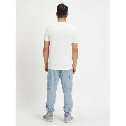 White Solid Cotton T-shirt