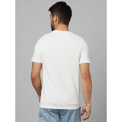 White Solid Cotton T-shirt