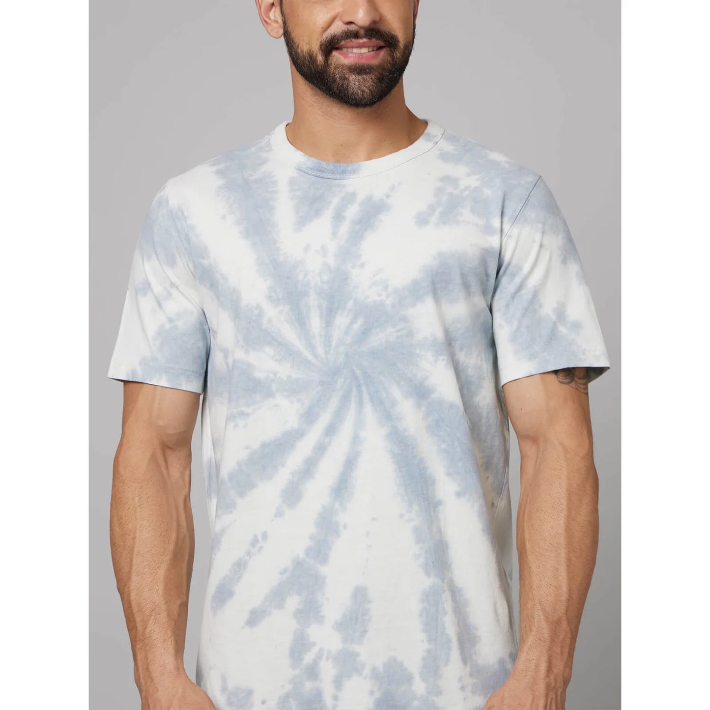 Off White Tie Dye Cotton T-shirt