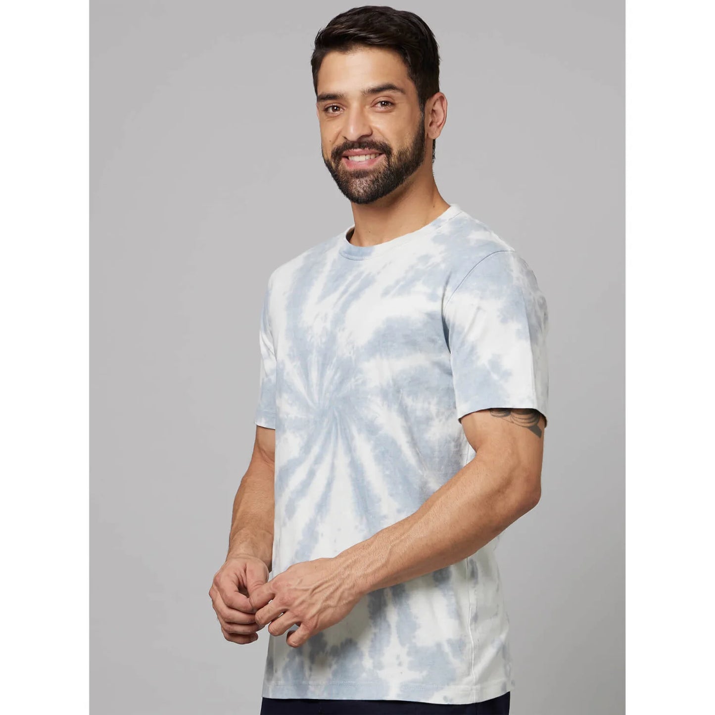 Off White Tie Dye Cotton T-shirt