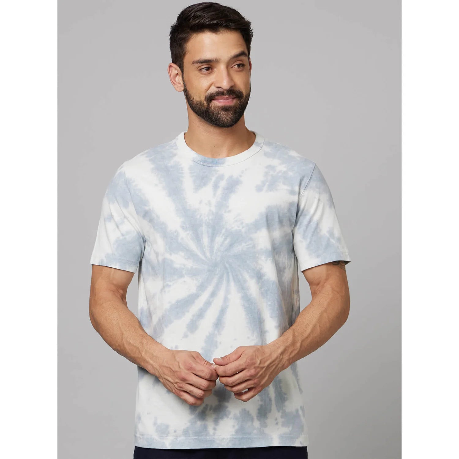 Off White Tie Dye Cotton T-shirt