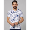 Celio* Floral Regular Fit Cotton White T-Shirt