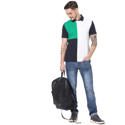 Celio* Colourblock Regular Fit Cotton Multi T-Shirt