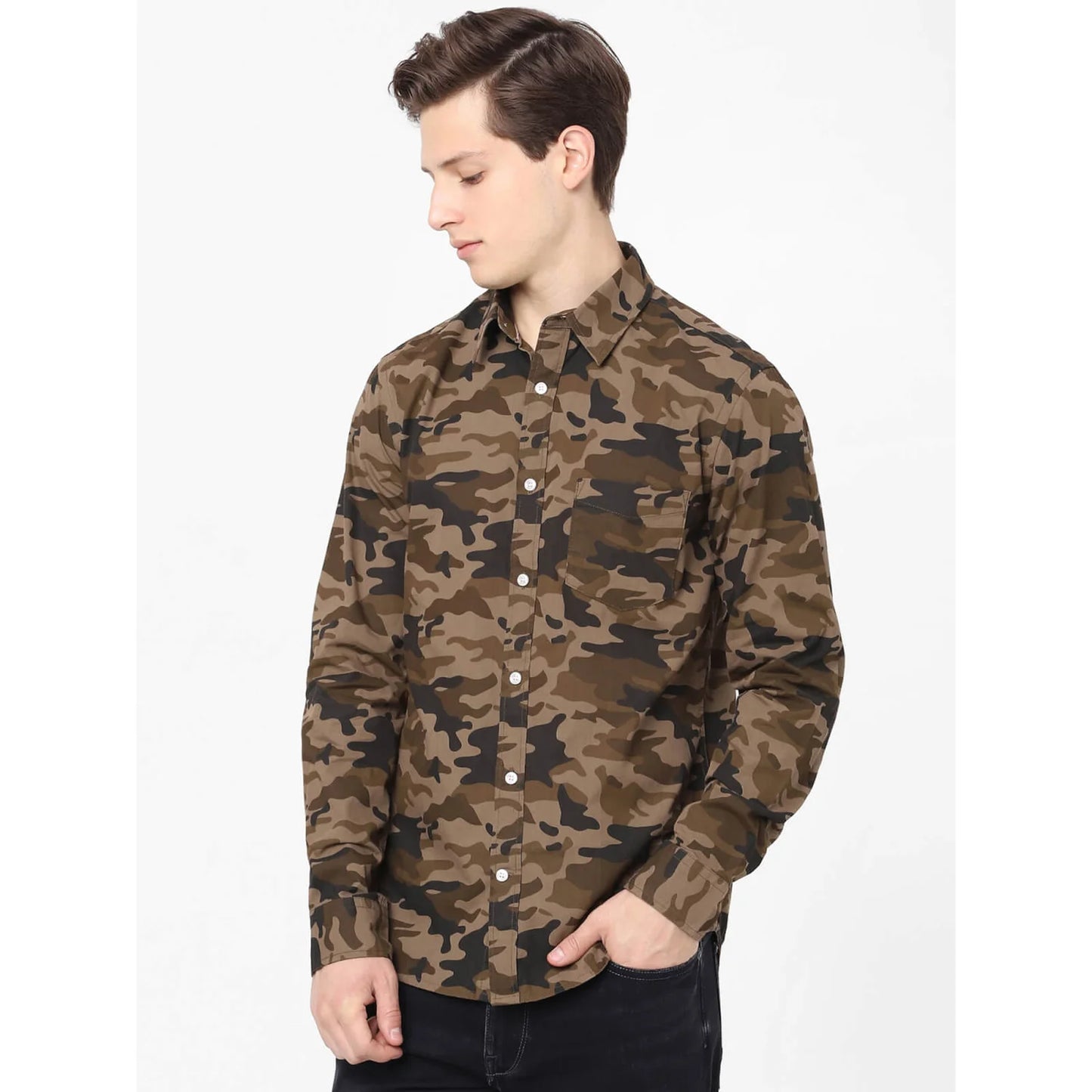 Multi Camouflage Cotton Shirt