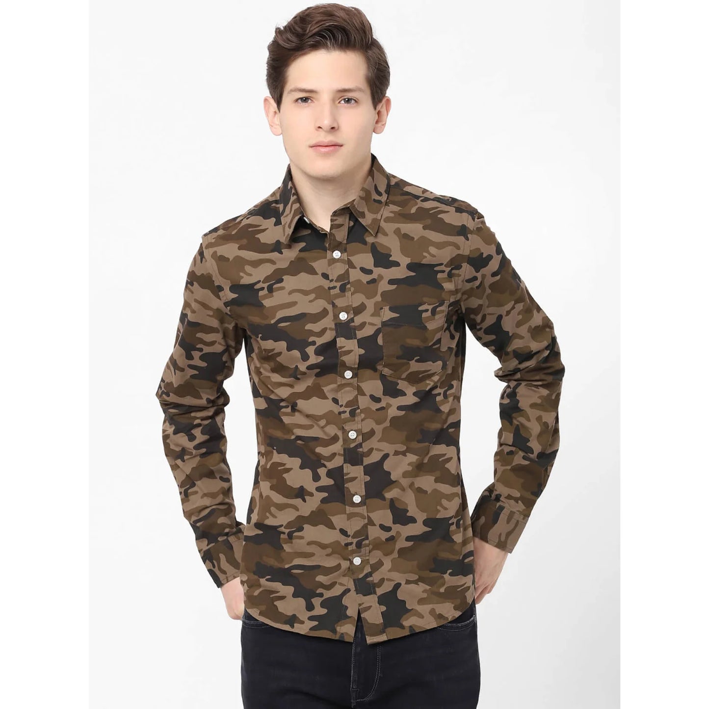 Multi Camouflage Cotton Shirt