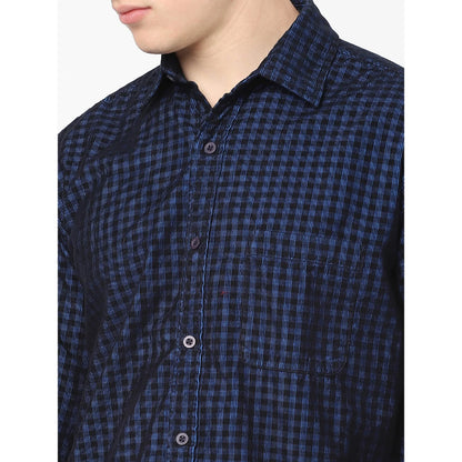 Blue Checks Cotton Shirt