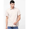 Celio* Printed Regular Fit Cotton Beige Shirt